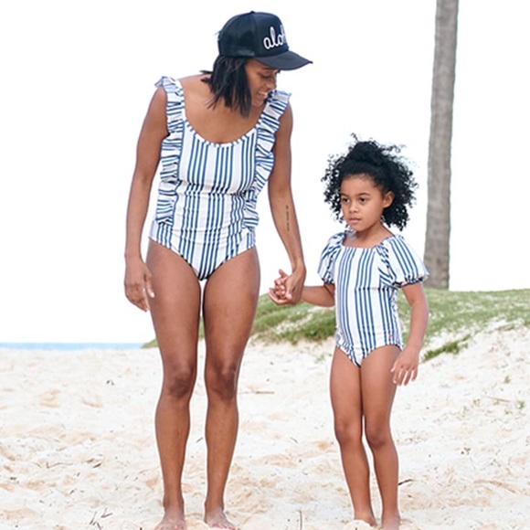 NEW Pink Chicken Ruffle Katniss One Piece Swimsuit - Picture 2 of 6